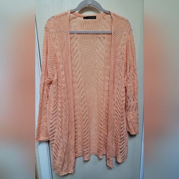Peach Open-Knit Women's Sweater - Picture 1 of 1